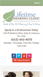 Mobile Screenshot of lifetimehearingclinic.com